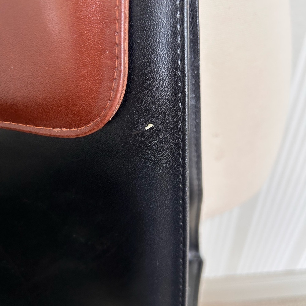 Vintage Jay Herbert Brown Black Leather Crossbody Bag Handmade in Florence Italy - Picture 8 of 14